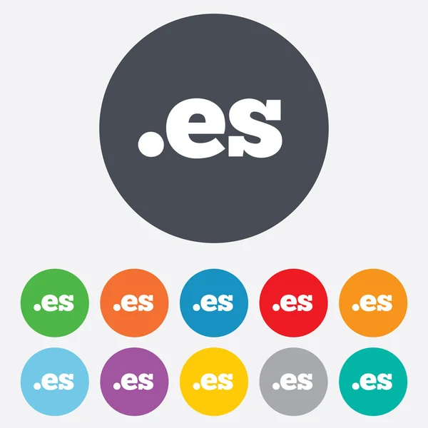 Domain ES sign icon. Top-level internet domain — Stock Photo, Image