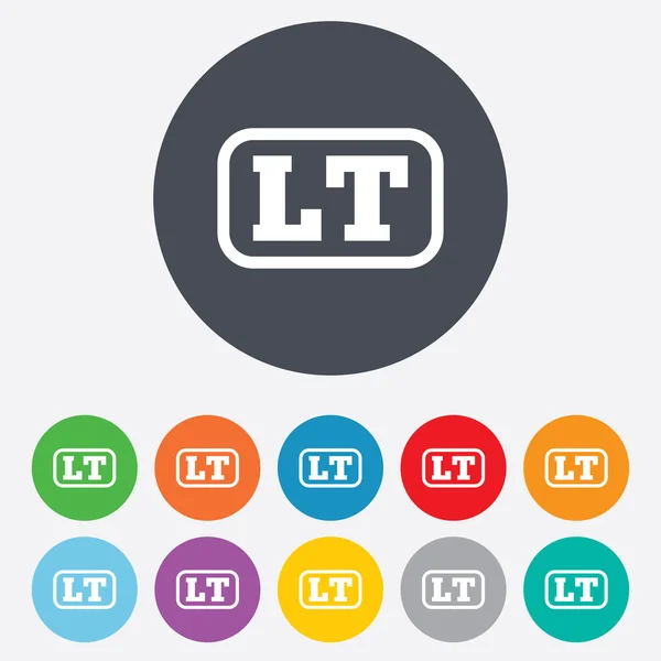 Lithuanian language sign icon. LT translation — Stock Photo, Image