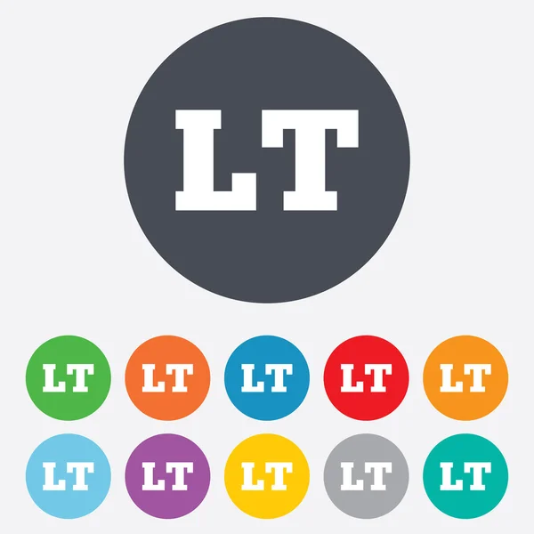 Litouws teken pictogram. lt vertaling — Stockfoto