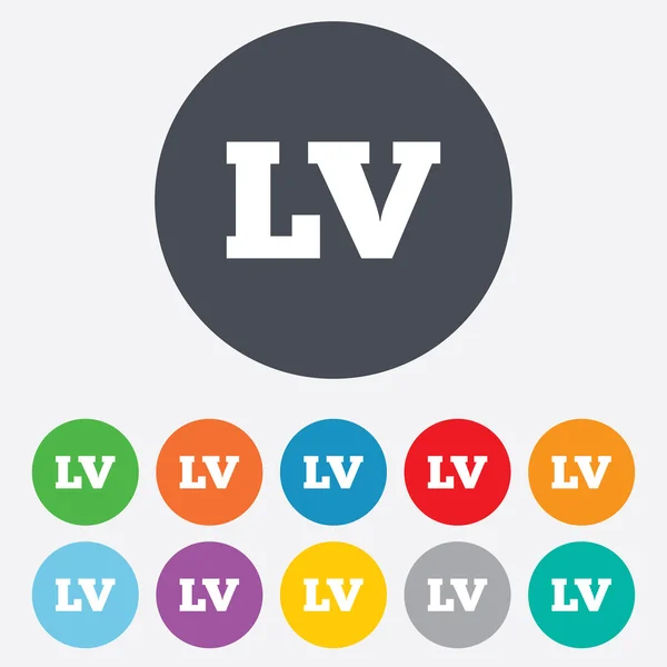 Latvian language sign icon. LV translation — Stock Photo, Image