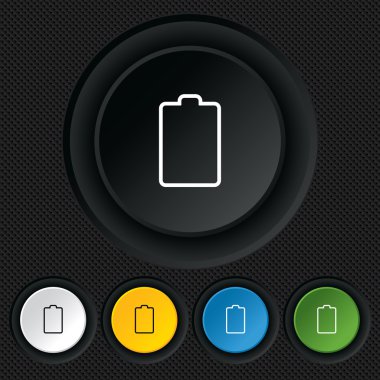 Pil boş işareti simgesi. düşük elektrik sembolü