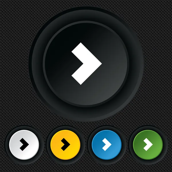 Icône de signe fléché. Prochain bouton. symbole de navigation — Image vectorielle