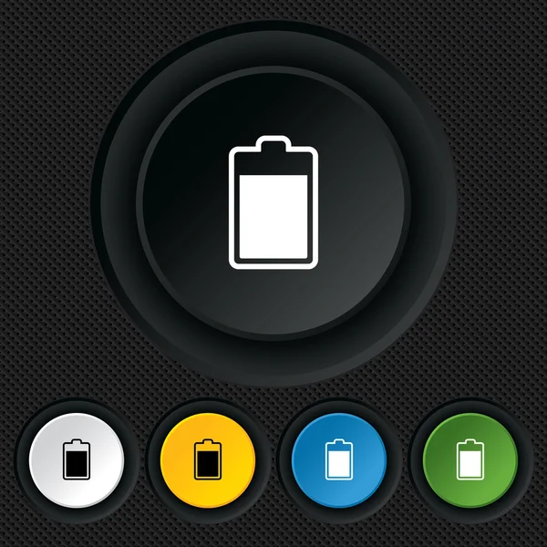 Batterij niveau teken pictogram. elektriciteit symbool. — Stockvector