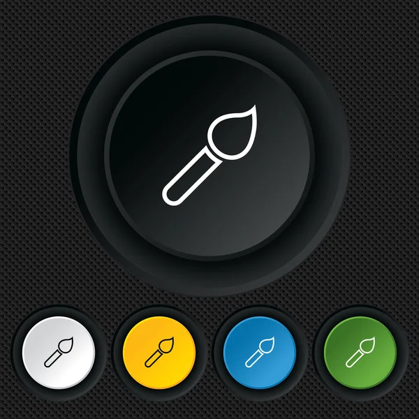 ペイント ブラシの記号アイコン。アーティストのシンボル. — ストックベクタ