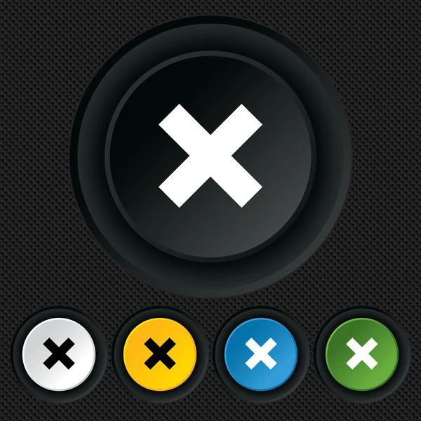 Ta bort tecken-ikonen. ta bort-knappen. — Stock vektor
