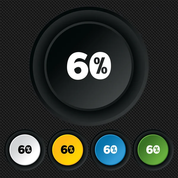 60 procent rabatt tecken ikon. försäljning symbol. — Stock vektor