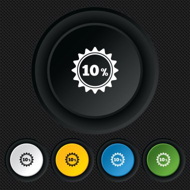 yüzde 10 indirim işareti simgesi. satış sembol.
