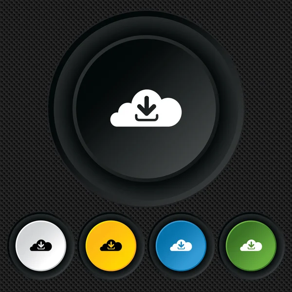 Κατεβάσετε από σύννεφο εικονίδιο. ανεβάσετε κουμπί. — Stock vektor