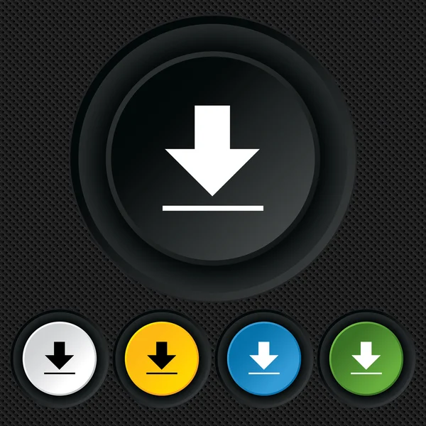 Télécharger l'icône. Bouton de téléchargement . — Image vectorielle