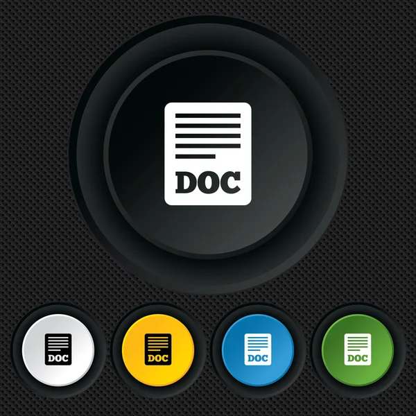 Значок файла документа. Кнопка "doc" . — стоковый вектор