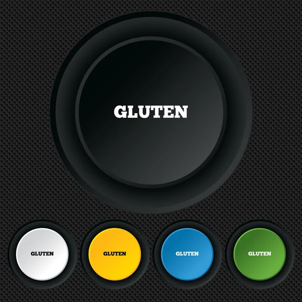 Icône de signe sans gluten. Pas de symbole gluten . — Image vectorielle