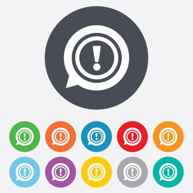 ünlem işareti simgesi. dikkat simgesi.