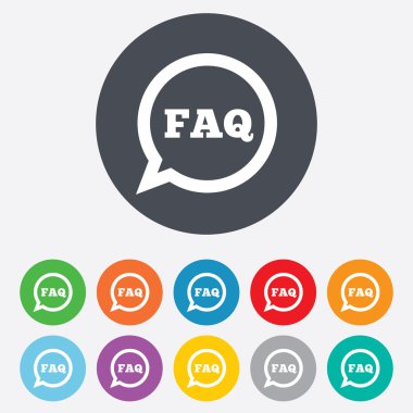 SSS bilgi işareti simgesi. Yardım simgesi.