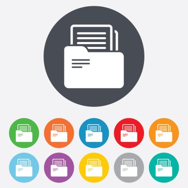 Belge klasörü işaret. Muhasebe Ciltçi simgesi.