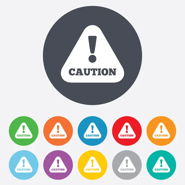 Attention caution sign icon. Exclamation mark. — Stock Photo, Image