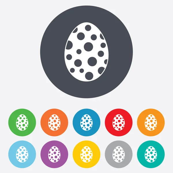 Ícone de sinal de ovo de Páscoa. Símbolo da tradição pascal. — Fotografia de Stock