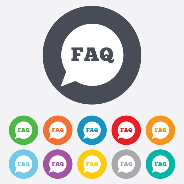 FAQ information sign icon. Help symbol. — Stock Photo, Image