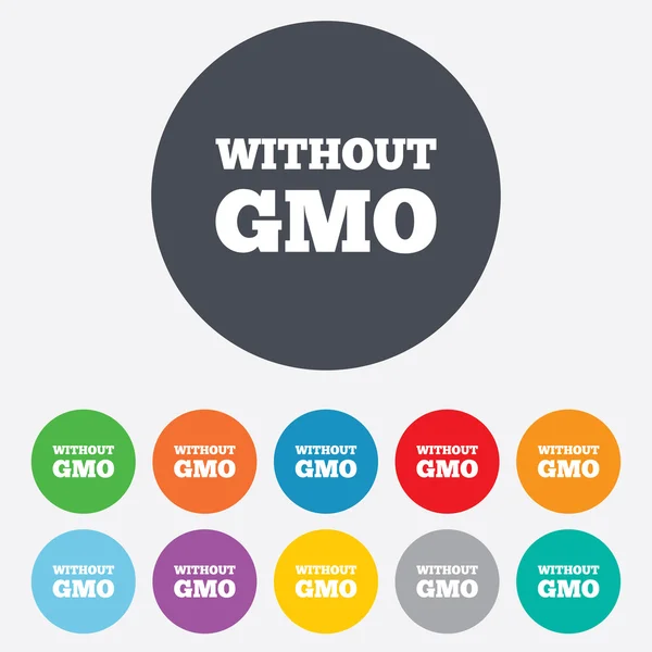 No GMO sign. Without Genetically modified food. — Stock Photo, Image