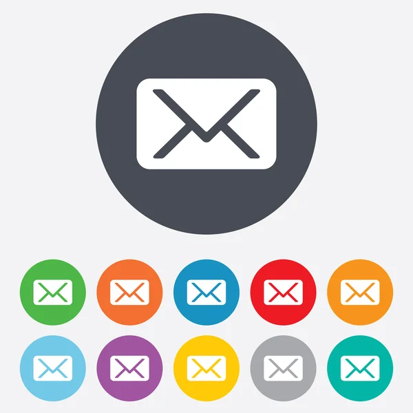 Mail icon. Envelope symbol. Message sign. — Stock Photo, Image