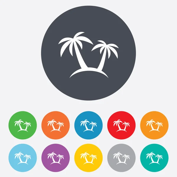 Palm boom teken pictogram. reizen reis symbool. — Stockfoto