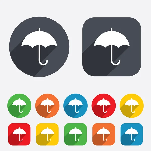 Umbrella sign icon. Rain protection symbol. — Stock Vector