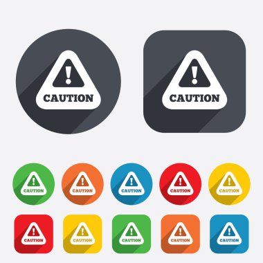 Dikkat dikkat işareti simgesi. ünlem işareti.