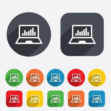 laptop işareti simgesi. grafik sembolü ile defter pc