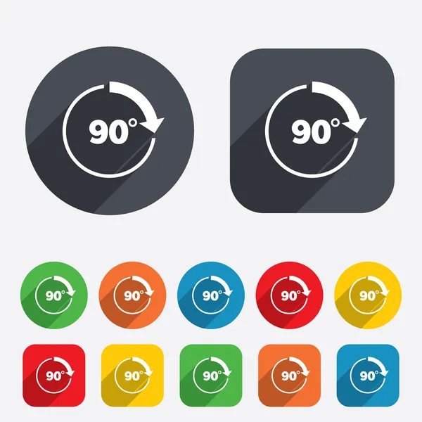 Ángulo 90 grados signo icono. Geometría símbolo matemático — Foto de Stock