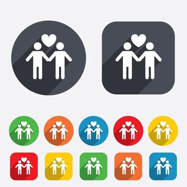 Couple sign icon. Male love male. Gays. — Stock Photo, Image
