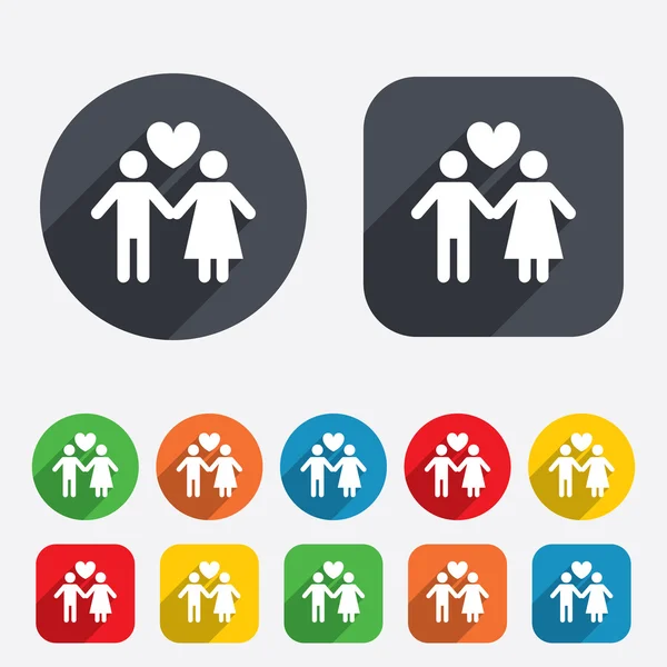 Couple sign icon. Male love female. Lovers. — Stock Photo, Image