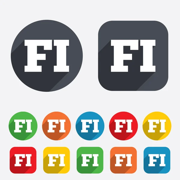 Finnish language sign icon. FI translation. — Stock Photo, Image