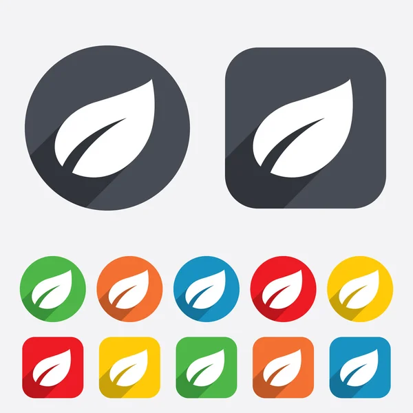 Blad teken pictogram. vers product symbool. — Stockfoto