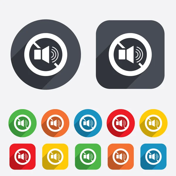 Speaker volume sign icon. No Sound symbol. — Stock Photo, Image