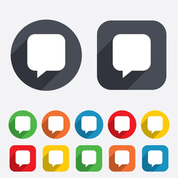 Chat sign icon. Speech bubble symbol. — Stock Photo, Image