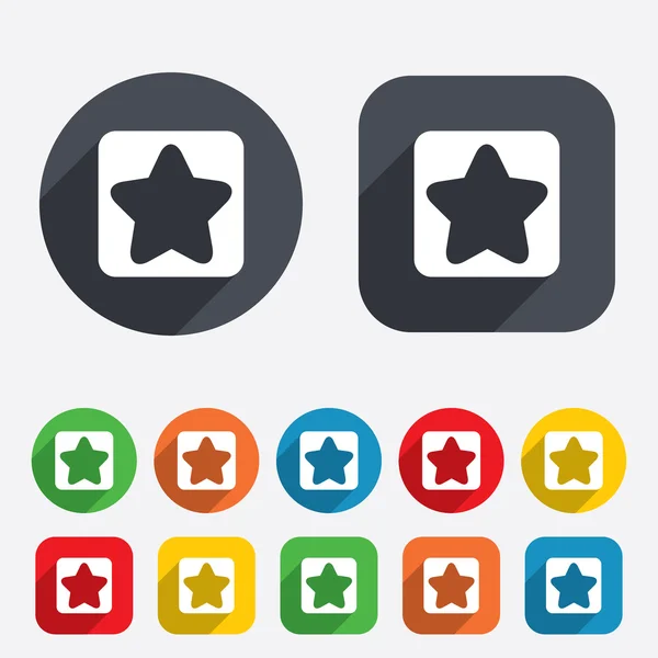 Star sign icon. Favorite button. Navigation — Stock Photo, Image