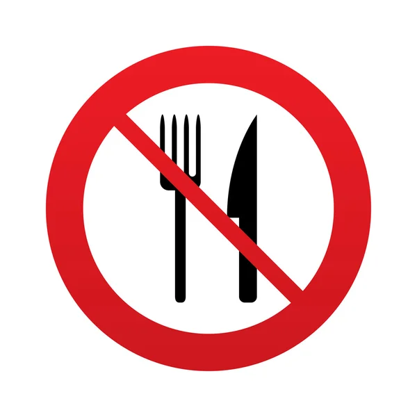 記号のアイコンを食べる。刃物のシンボルです。フォークとナイフ. — ストックベクタ