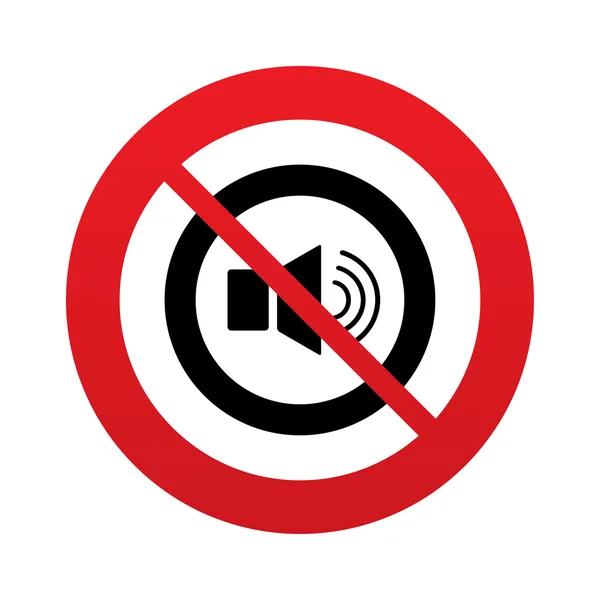 Speaker volume sign icon. No Sound symbol. — Stock Vector