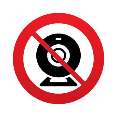 Webcam işareti simgesi. Web video sohbet sembolü.