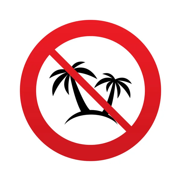 Palm tree aláírás ikonra. utazási utazás szimbólum. — Stock Vector