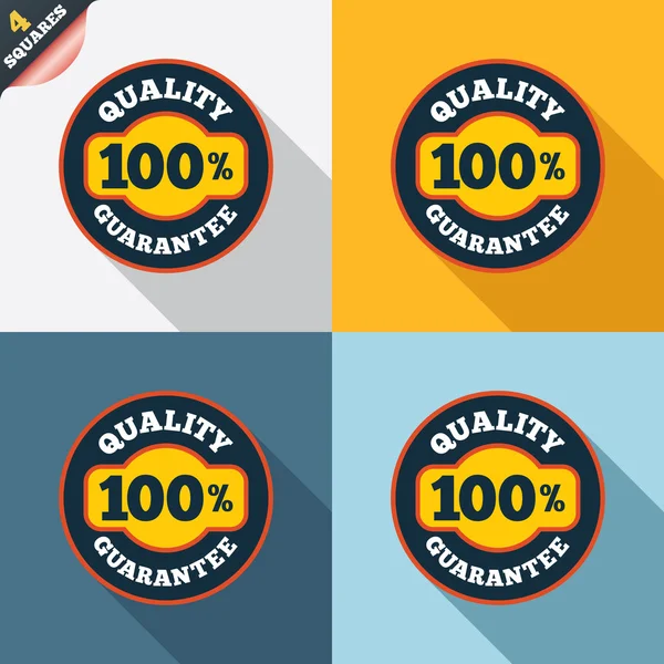 Icono de garantía de calidad 100%. Calidad premium . — Vector de stock