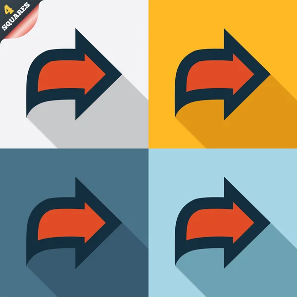 Arrow tegn ikon. Næste knap. Navigationssymbol – Stock-vektor