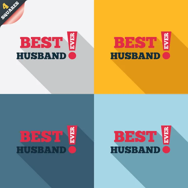 Best husband ever sign icon. Award symbol. — Stock Vector