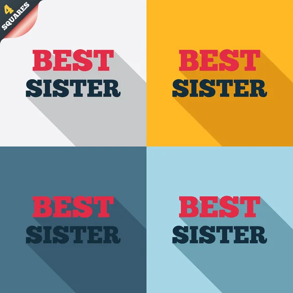 Best sister sign icon. Award symbol. — Stock Vector