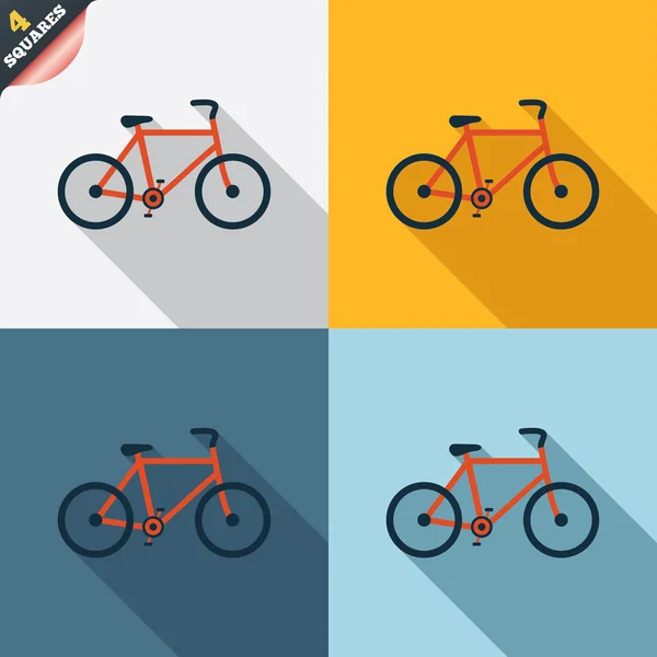 Icône de panneau de vélo. Livraison écologique . — Image vectorielle