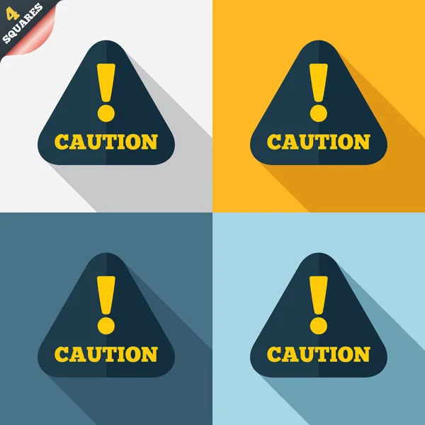 Attention caution sign icon. Exclamation mark. — Stock Vector