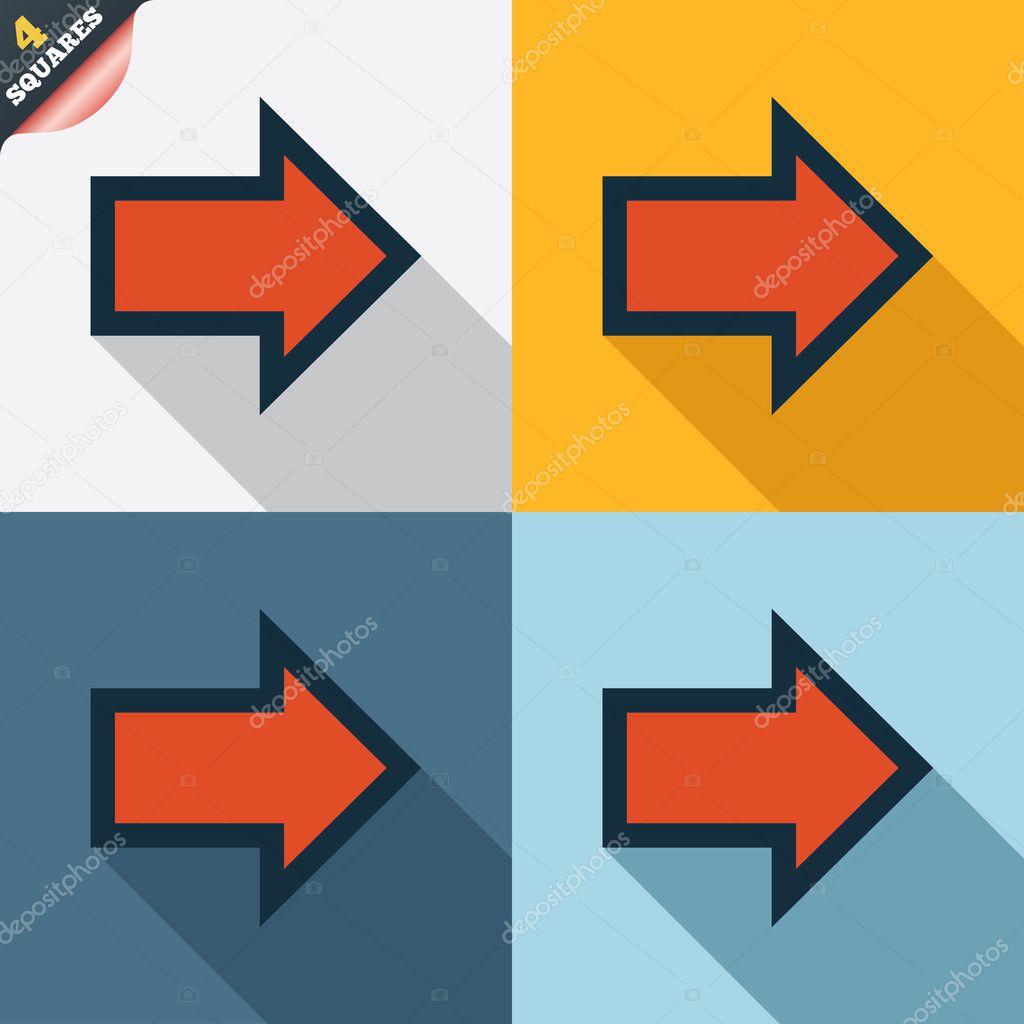 Arrow sign icon. Next button. Navigation symbol