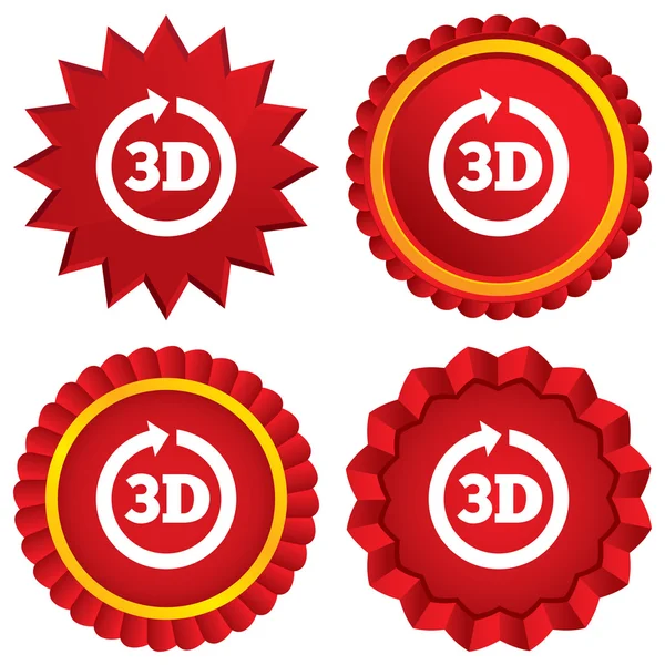 3D sign icon. 3D New technology symbol. — Stock Vector