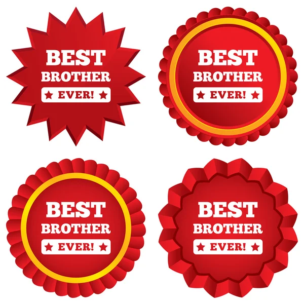 Beste broer ondertekenen ooit pictogram. Award symbool. — Stockvector