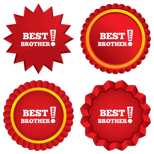 Beste broer ondertekenen ooit pictogram. Award symbool. — Stockvector