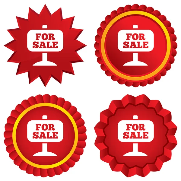 For sale sign icon. Real estate selling. — Stock Vector